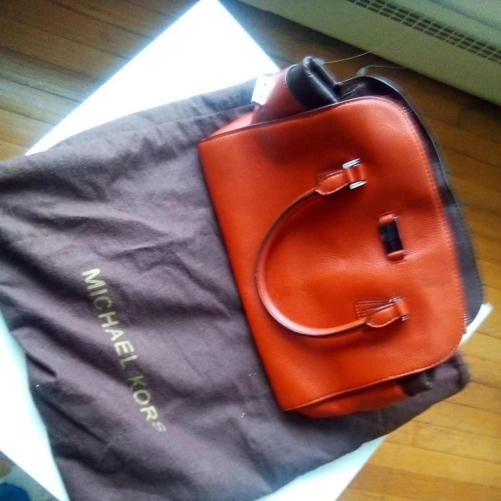 Michael Kors couture handbag with silver hardware